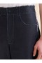  Deep Blue Stretch Denim Trompe L'oeil Bermuda Shorts Blublack
