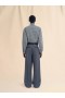  Grey Tropical Wool Trousers With Contrasting Waistband Graphite