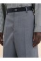  Grey Tropical Wool Trousers With Contrasting Waistband Graphite