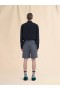  Grey Wool Tailored Shorts With Front Crease Graphite