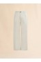  Straight Leg Ivory Organic Cotton Trousers