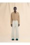  Straight Leg Ivory Organic Cotton Trousers