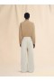  Straight Leg Ivory Organic Cotton Trousers