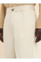  Straight Leg Ivory Organic Cotton Trousers