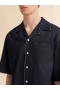  Deep Blue Stretch Denim Trompe L'oeil Shirt Blublack
