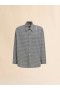  And White Checked Wool Shirt Black
