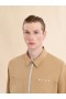  Beige Organic Poplin Zip Shirt With Hidden Logo Winterwheat
