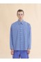  Blue And White Checked Wool Shirt Bluechina