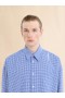  Blue And White Checked Wool Shirt Bluechina