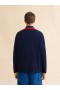  Blue Wool Jumper With Jacquard Snake Ultramarine