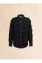  Cotton Boxy Fit Shirt With Cut Out Detail Black