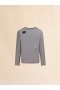  Grey Organic Cotton Long Sleeved T-shirt Antique Silver