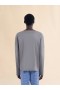  Grey Organic Cotton Long Sleeved T-shirt Antique Silver