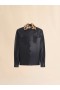 Nappa Leather Shirt With Animalier Shearling Collar Black