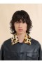  Nappa Leather Shirt With Animalier Shearling Collar Black