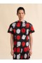  Poplin Bowling Shirt With Mercury Print Black