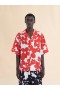  Red And White Short Sleeved Shirt With Dilles Print