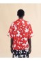  Red And White Short Sleeved Shirt With Dilles Print
