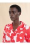  Red And White Short Sleeved Shirt With Dilles Print