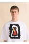  White Cotton T-shirt With Dante Print Lilywhite