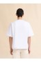  White Cotton T-shirt With Mohair Patches Lilywhite