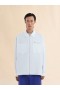  White Organic Poplin Zip Shirt With Hidden Logo Lilywhite