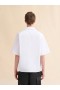  White Poplin Bowling Shirt With Fawn Patch Lilywhite