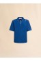  Blue Oversize Organic Denim Polo Shirt With Marni Symbol Ocean