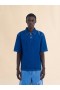  Blue Oversize Organic Denim Polo Shirt With Marni Symbol Ocean