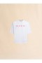  Crew Neck T-shirt With Checked Marni Logo Lilywhite