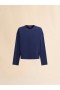  Dark Blue Ribbed Cotton T-shirt With Marni Symbol Bluechina