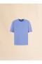  Indigo Organic Cotton Oversized T-shirt With Marni Patches Blue Lilac