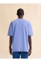  Indigo Organic Cotton Oversized T-shirt With Marni Patches Blue Lilac