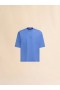  Light Blue Organic Cotton T-shirt With Mini Logo Marni Blue Lilac