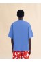  Light Blue Organic Cotton T-shirt With Mini Logo Marni Blue Lilac