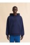  Blue Organic Cotton Hoodie With Marni Print Blumarine