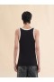  Ribbed Cotton Tank Top With Marni Mending Black