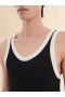  Ribbed Cotton Tank Top With Marni Mending Black