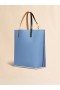  Blue Striped Tribeca Shopping Bag With Marni Logo Opal/estateblue