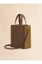  Museo Soft Mini Bag In Brown Colour-block Leather With Marni Mending Antique Rose/pale Peach