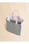  Museo Soft Mini Bag In Grey And White Leather With Marni Symbol Embroidery Storm/lily White