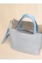  Museo Soft Mini Bag In Grey Beige And Blue Leather With Marni Symbol Embroidery Sodium/nomad/dusy Blue