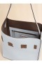  Small Light Grey Leather Museo Hobo Bag With Marni Logo Frost/cork