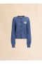  Blue Cashmere Cardigan With Marni Patch Opal