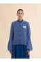  Blue Cashmere Cardigan With Marni Patch Opal