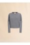  Grey Wool And Cashmere Crew Neck Jumper With Marni Symbol Neutral Grey