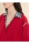  Oversize Silk And Wool Blend Jumper With Marni Symbol Chilli