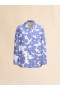  Cotton Jacket With White And Light Blue Dillies Print Blue Lilac