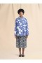  Cotton Jacket With White And Light Blue Dillies Print Blue Lilac