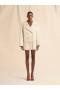  Cream Leather Oversized Jacket Limestone